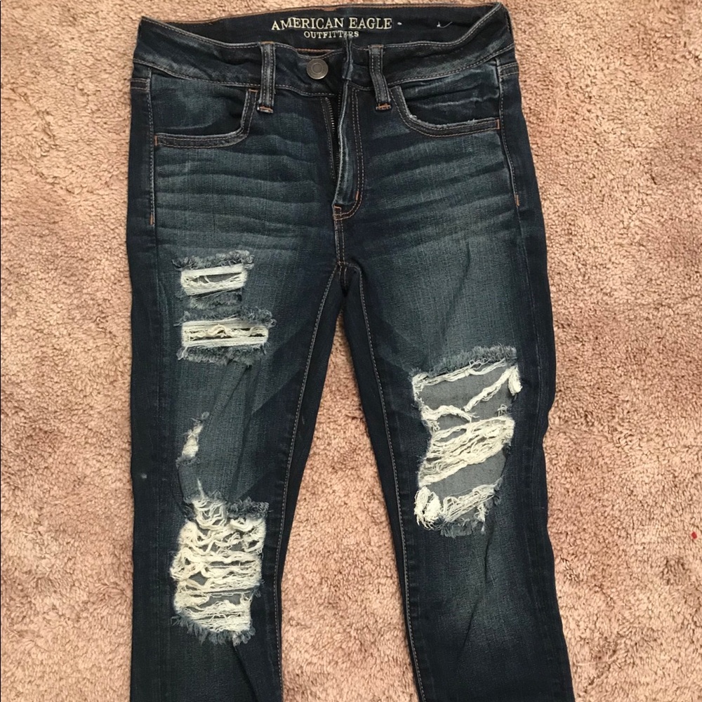 American Eagle Ripped Denim Jeans